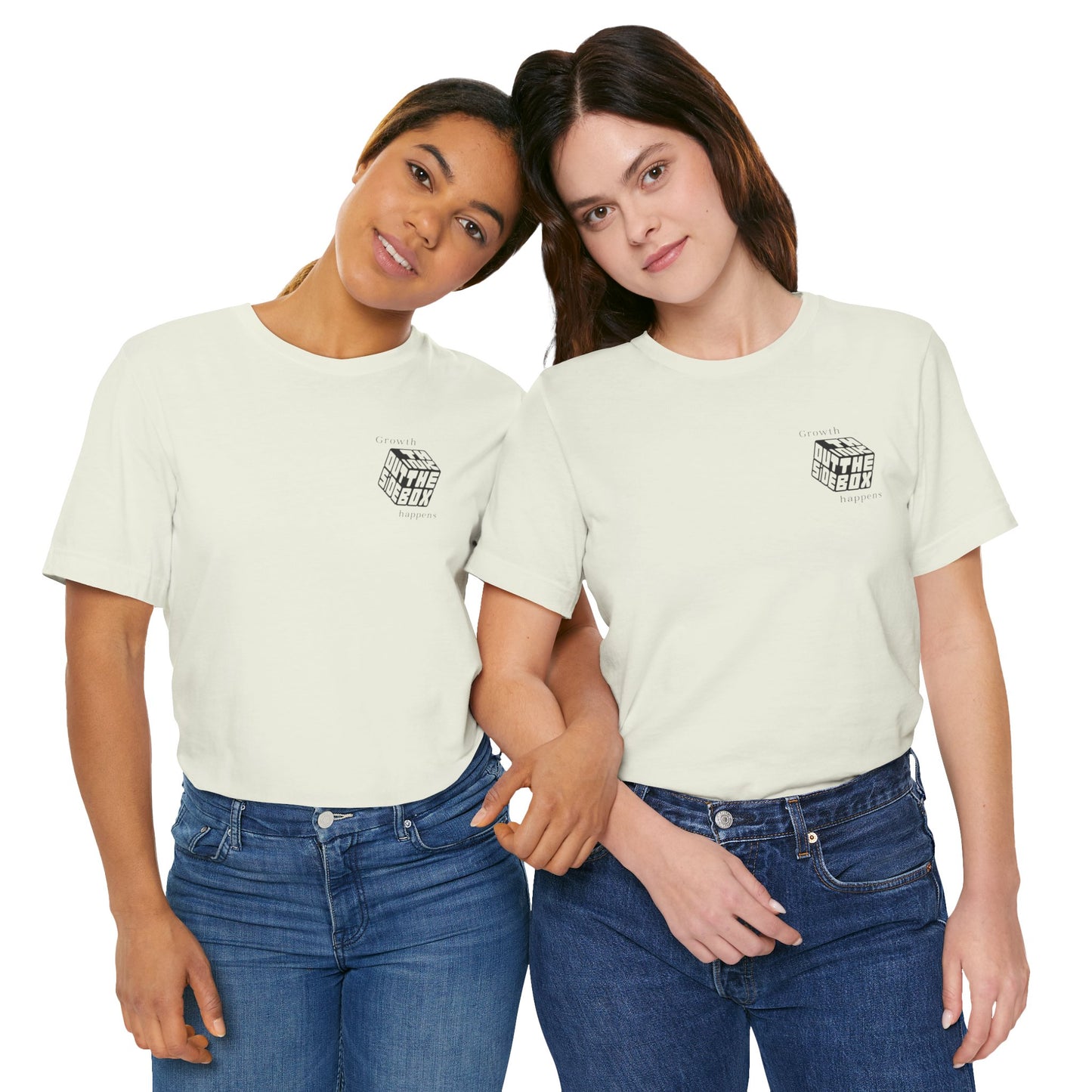 Growth Happens Outside the Box - Unisex Jersey Short Sleeve Tee