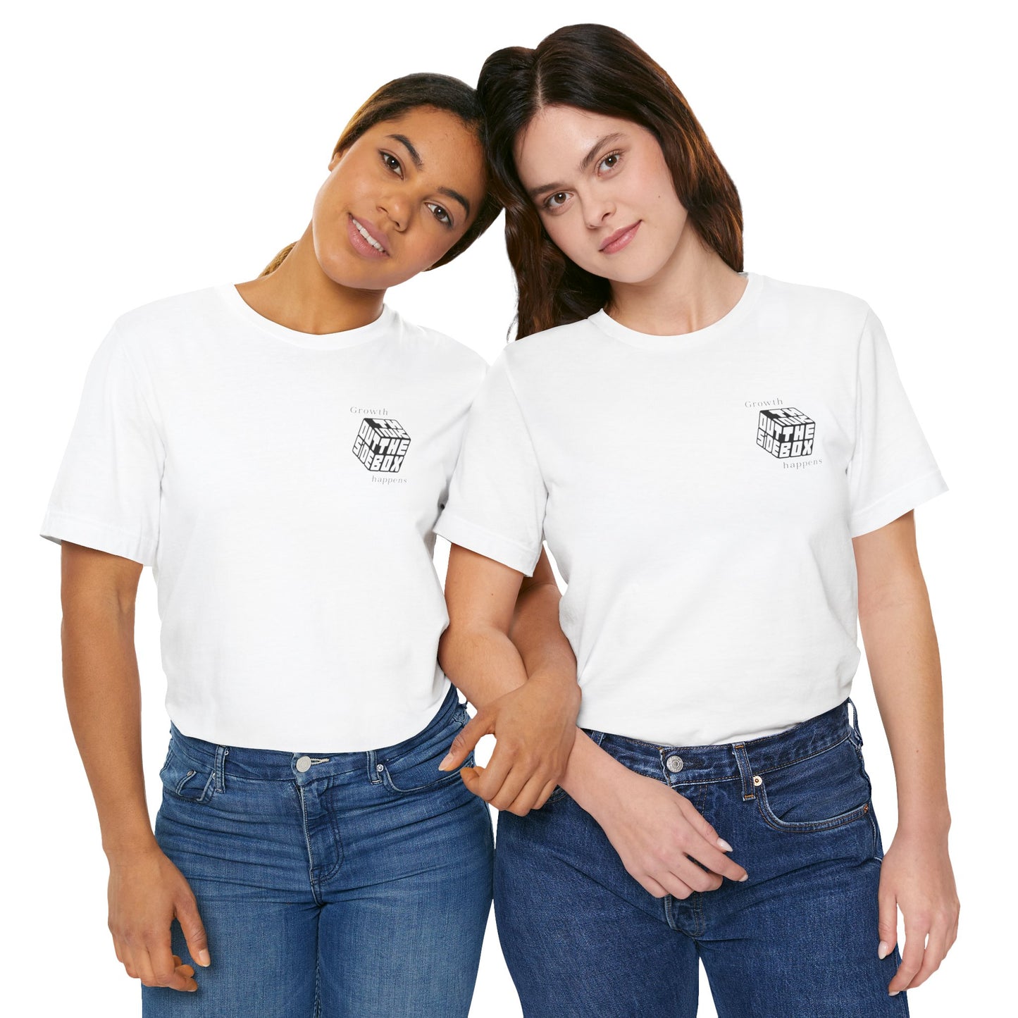 Growth Happens Outside the Box - Unisex Jersey Short Sleeve Tee